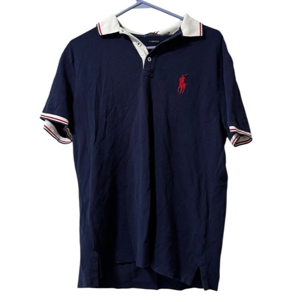 Polo Ralph Lauren Custom Slim Fit Size Large Mens Short Sleeve Preppy READ